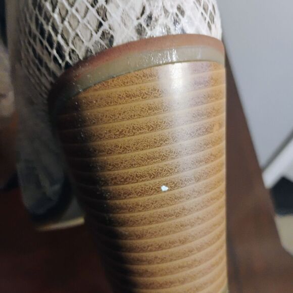 Maurices Gray and White Ankle Booties with Snakeskin Pattern - Picture 8 of 13